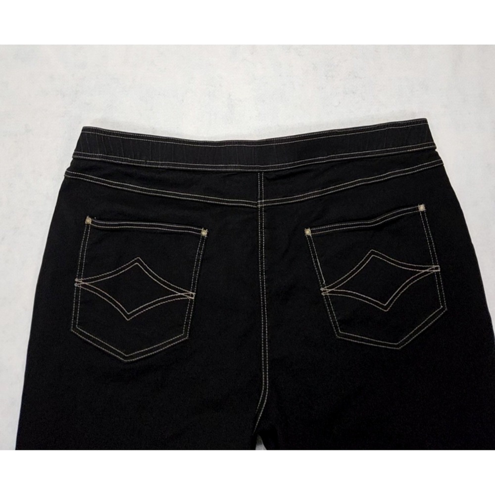 Pajama Jeans Pull On Mens XL NEW Stretch Straight Leg Black Relaxed Fit Super - Picture 7 of 11